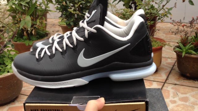 Nike Zoom Kevin Durant KD V Elite Low Basketball Shoes Black Grey Review kicksgrid1.ru