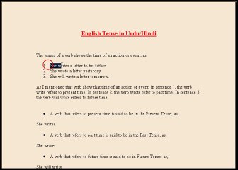 Verb Tenses in Urdu/Hindi