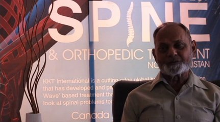KKT helped Dr. Muhammad Aslam in getting rid of debilitating back and leg pain.
