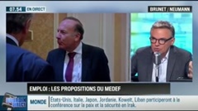 RMC Politique : Emploi : les propositions du Medef – 15/09