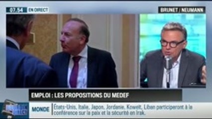 RMC Politique : Emploi : les propositions du Medef – 15/09