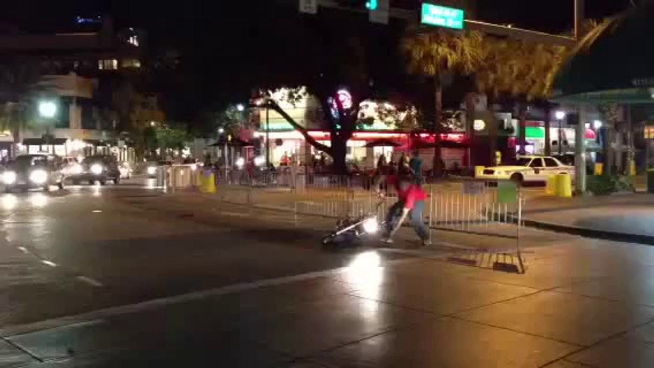 Drunk guy and his motorbike