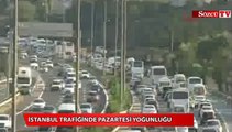 istanbul trafiğinde pazartesi yoğunluğu