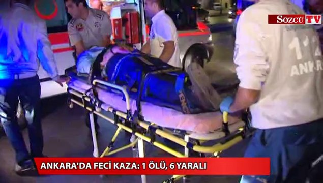 Ankara'da otomobil yayaların arasına daldı