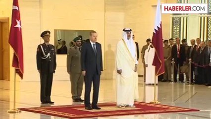 Cumhurbaşkanı Erdoğan, resmi törenle karşılandı