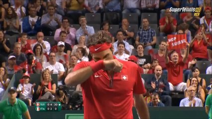 Tennis : Incroyable échange entre Fognini et Federer