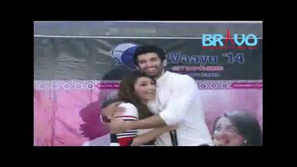 Parineeti Chopra with Aditya Roy Kapur at Daawat E Ishq promotions at NMIMS College Festival Vaayu