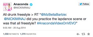 Nicki Minaj Admits Being Drunk Behind The Scenes Of 'Anaconda'