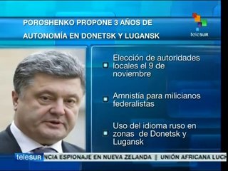 Poroshenko propone proyecto de ley para solucionar crisis ucraniana