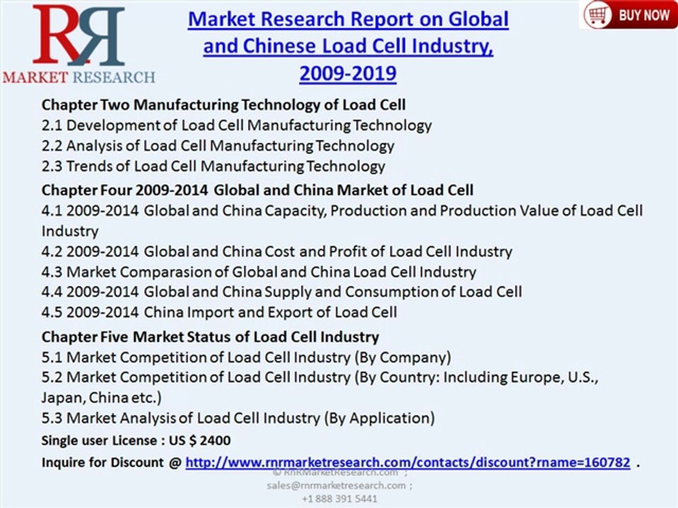 Global and Chinese Load Cell Industry 2019