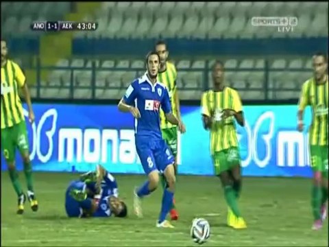 Ανόρθωση-ΑΕΚ (Φάση 43'-Ανόρθωση ζητά πέναλτι')