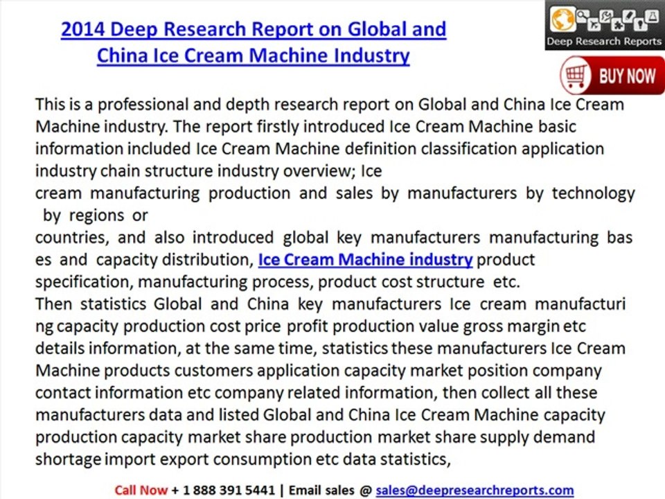Ice Cream Machine Industry Trends for Global and China Region
