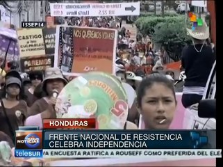 Honduras: Frente Nacional de Resistencia Popular celebra independencia