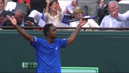 Moment magique pour Gael Monfils : un point exceptionnel en coupe Davis!