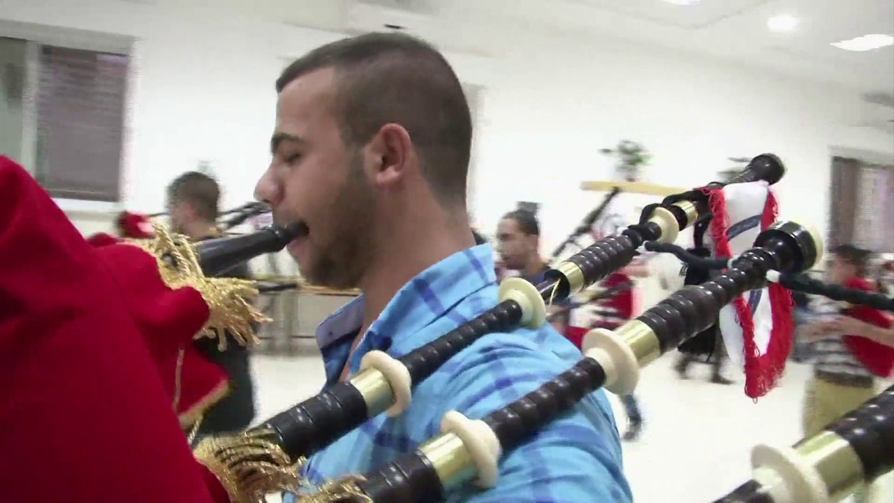 A Ramallah, des cornemuses pour l'indépendance...