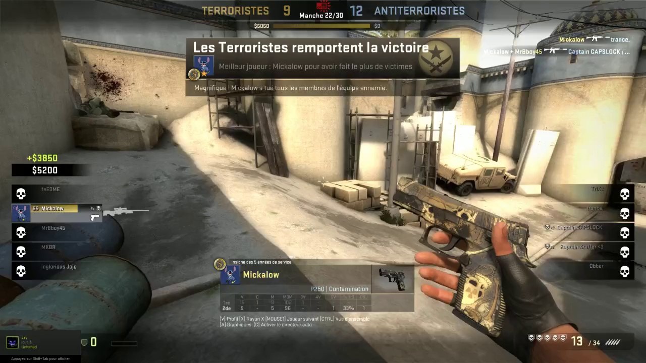 1v5 CsGo Je vous pisse dessus cordialement !