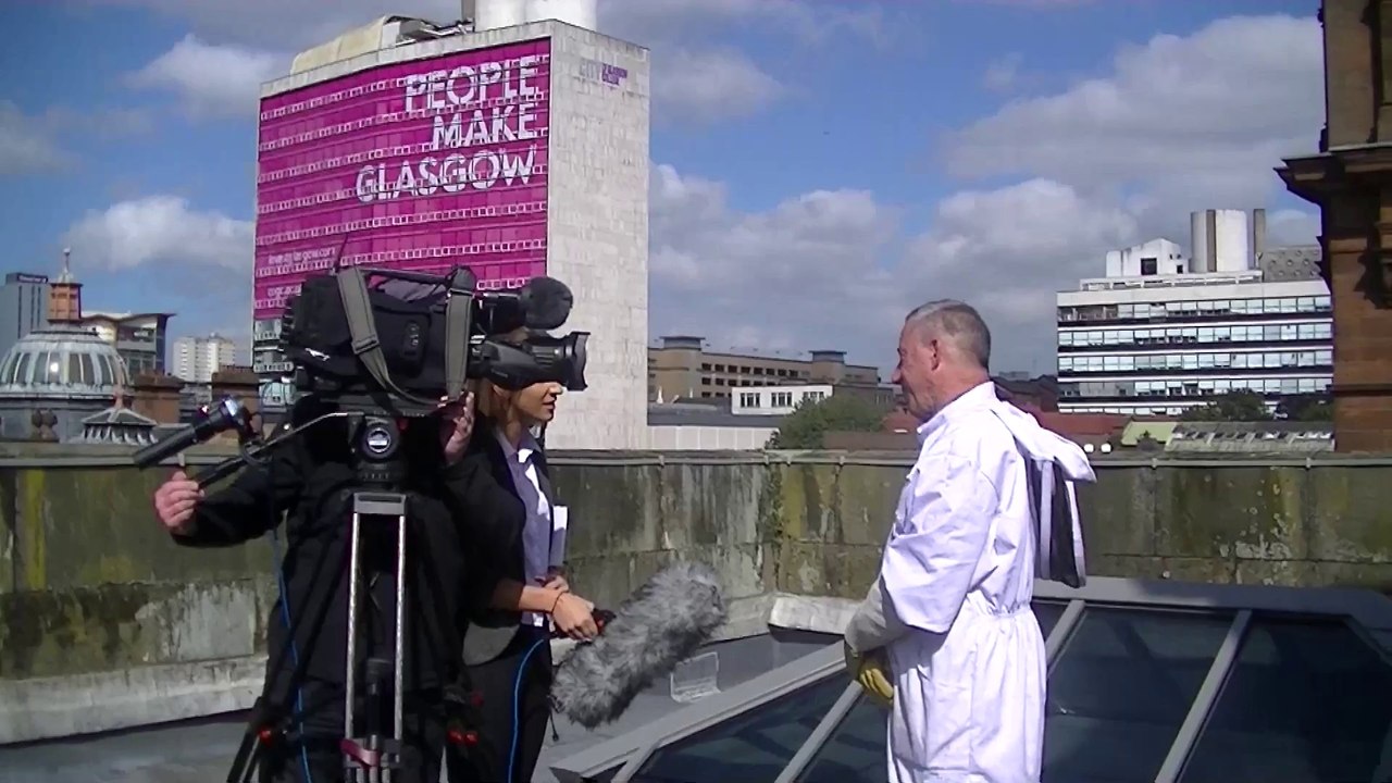 Beehives on the roof of Glasgow City Chambers - Plan Bee Ltd