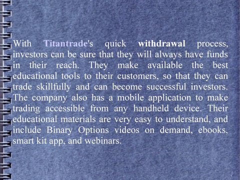 Titan Trade Presents Informative Webinars For Its Traders