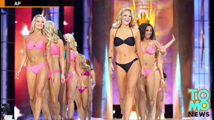 Miss Nebraska Megan Swanson flashes panties to camera during Miss America 2015 pageant.