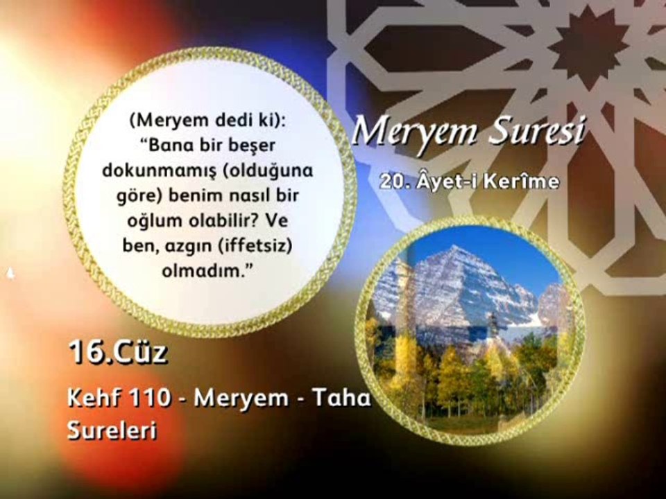 16. cüz 1. bölüm Kur'an-ı Kerim Hatim ve Meal okyay dernegi