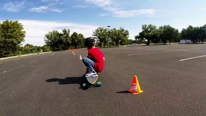 Isaac squatting fast slalom