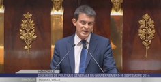 Vote de confiance : le discours de Manuel Valls en 3 minutes