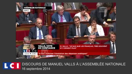 Vote de confiance : le discours de Manuel Valls en 2 minutes
