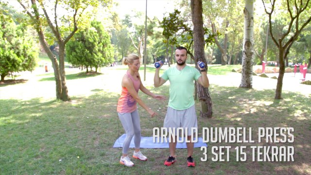 Omuz Kaslarını Çalıştırmak için Arnold Dumbell Press - Her Yerde Spor