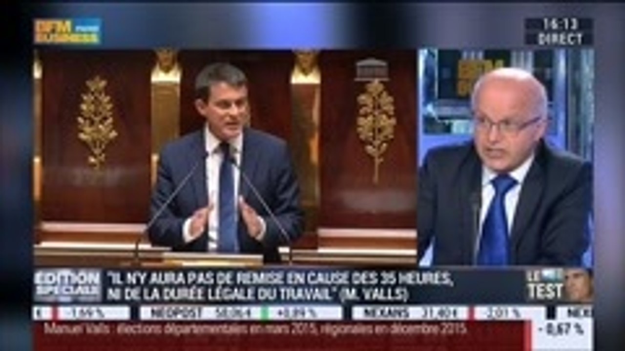 Discours de Manuel Valls: Les réactions de Mathieu Hanotin, Frédéric Micheau, Jean-Paul Betbeze, Patrick Coquidé et Emmanuel Lechypre - 16/09 3/9