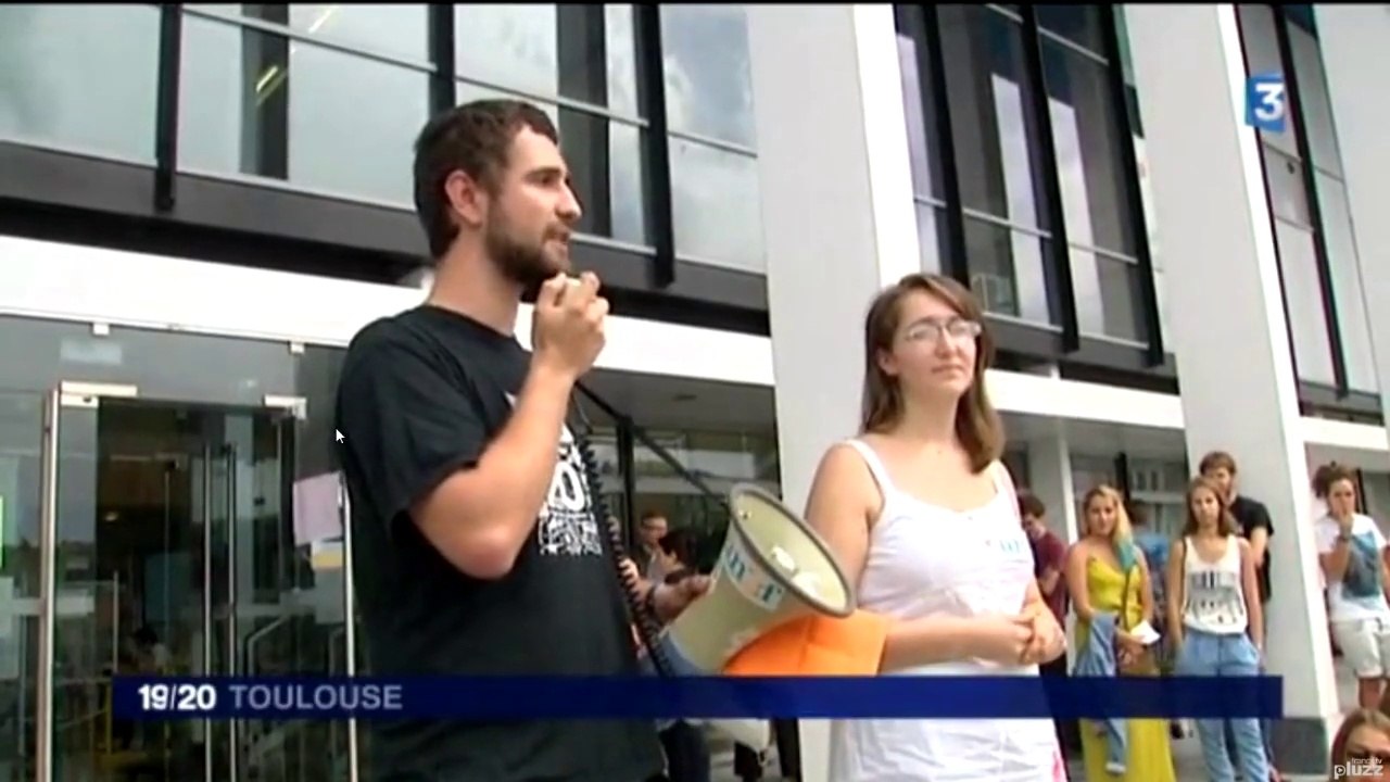 France 3 Toulouse - 19/20, Romain Panza, président de l'UNEF Toulouse, dénonce le manque de places en L1 à l'université Paul Sabatier