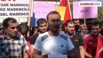 Gediz'de İşsiz Kalan Madencilerden Protesto Mitingi