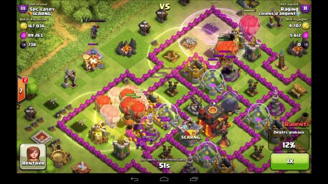 clash of clans FR CARNAGE attaque Full 50 Ballons