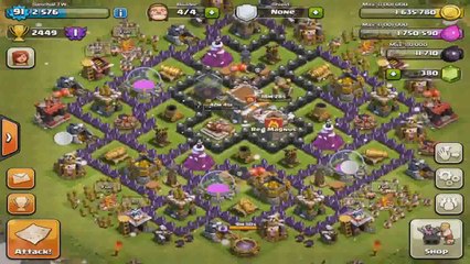 clash of clans FR HDV 8 rush trophée hybrid bon village