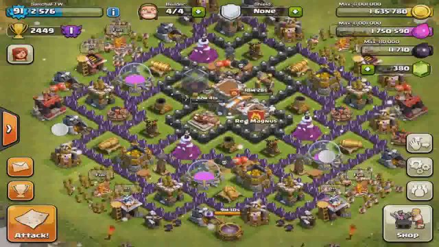 clash of clans FR HDV 8 rush trophée hybrid bon village