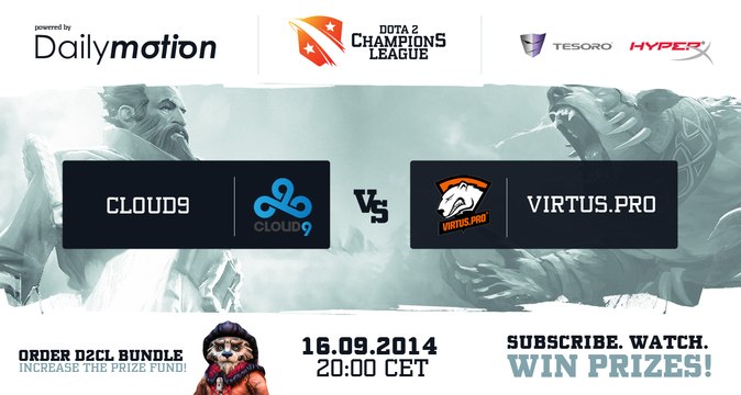 Cloud 9 vs Virtus Pro Game 2 - Dota 2 Champions League @TobiWanDOTA & Clairvoyance