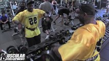 Dexter Jackson trains shoulders 3.5 weeks out from of the 2014 Mr Olympia