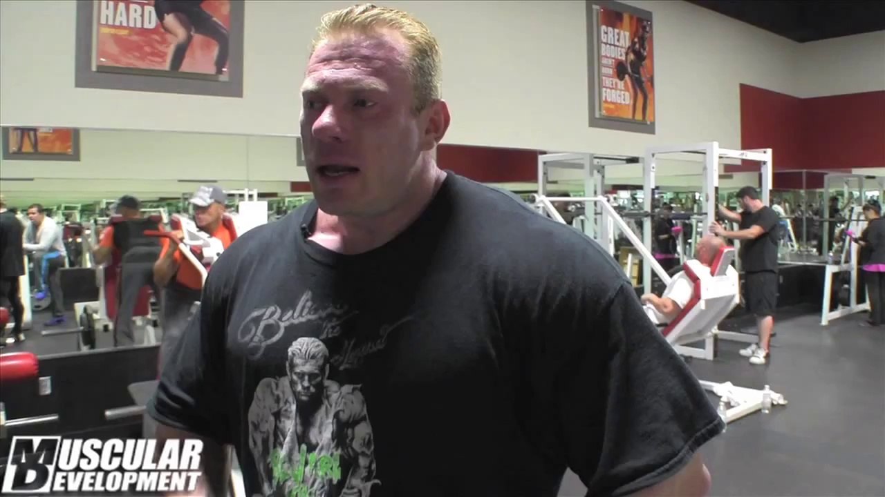 Dennis Wolf trains legs at the LVAC in Las Vegas, 3.5 weeks out from the 2014 Mr. Olympia.