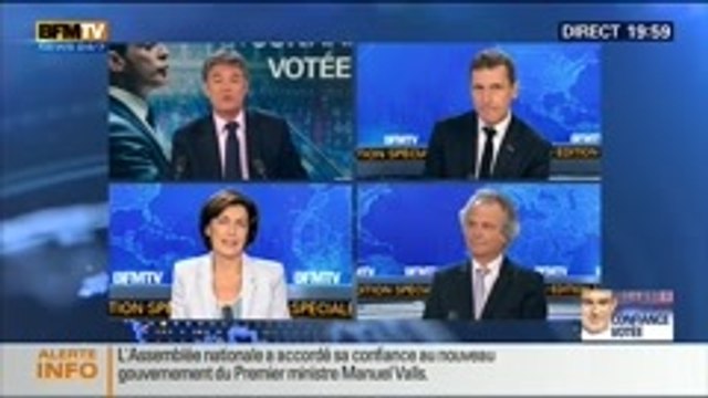 20H Politique: Vote de confiance: Manuel Valls n'a pas obtenu la majorité absolue - 16/09 1/2