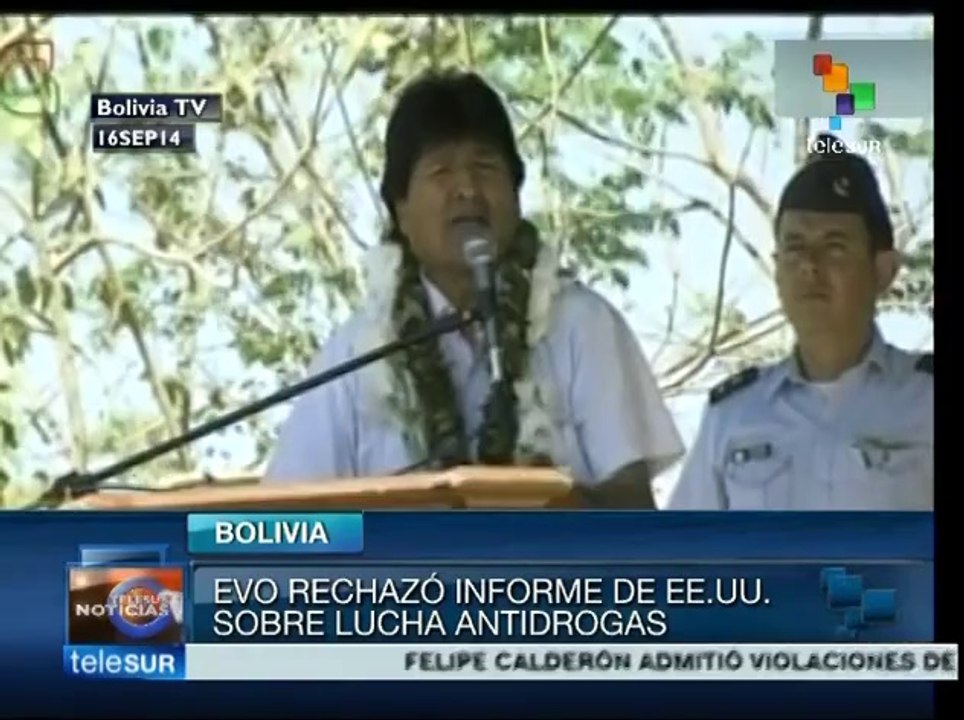 Pdte. Evo rechaza informe de EEUU sobre lucha antidrogas