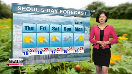 Highs in the mid-20s, cloud coverage with a chance of passing showers