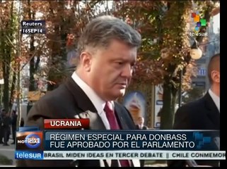 Poroshenko asegura que ley de estatus especial contribuirá a la paz