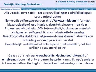 Kleding bedrijfskleding bedrukken Leusden
