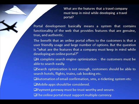 Features of Travel Portal Software Development, Travel Portal Developer - Axis Softech