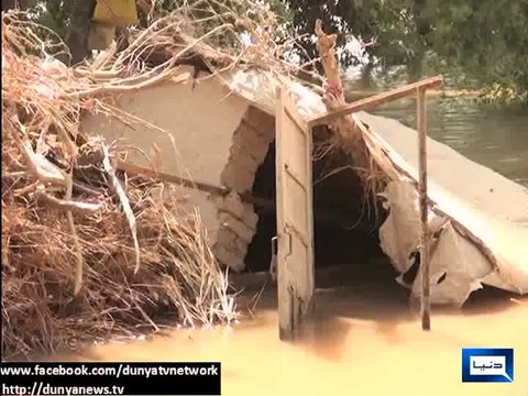 Dunya News - Water level continues to rise at Guddu barrage; low-lying areas inundated