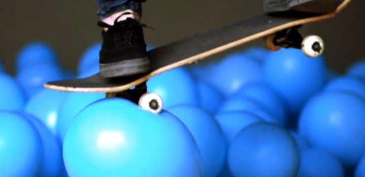 Skateboarding in 5001 Balloons!