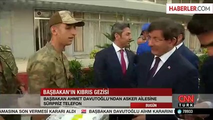 Davutoğlu'ndan Kıbrıs'taki Mehmetçiğe Telefon Jesti