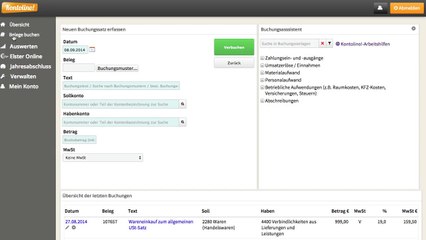 Buchungssätze in Kontolino erfassen – Schritt-für-Schritt Anleitung 🧾