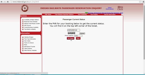 Check your PNR STATUS