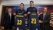 Satoransky y Pleiss, presentados como nuevos jugadores del FC Barcelona