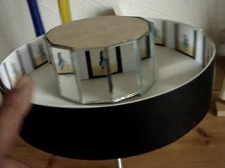 essai d'un praxinoscope avec des images du XIXème siècle